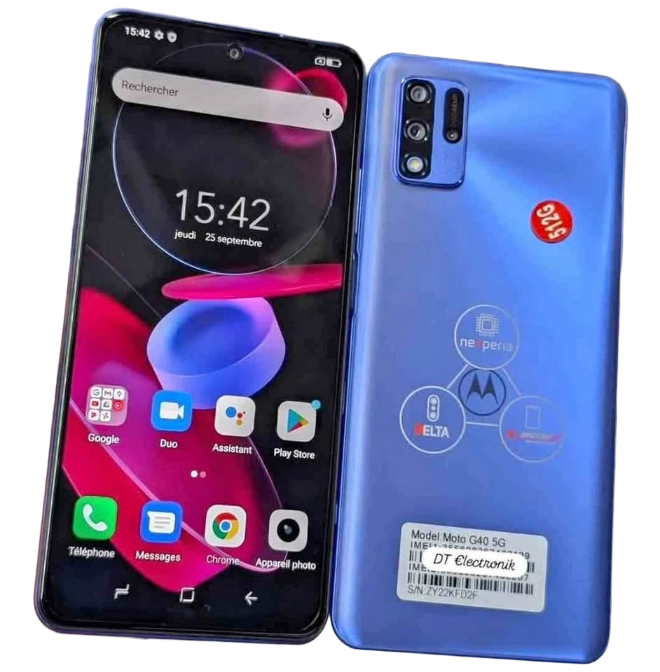 MOTOROLA G40 (5G) 512GB NEUF ETAT VENU