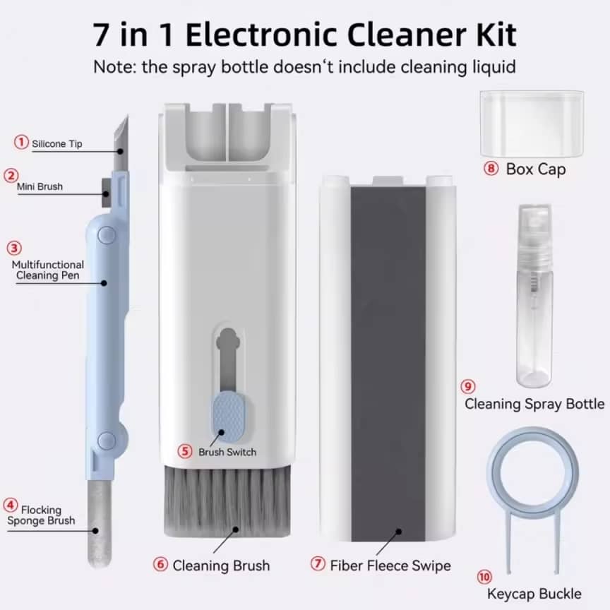 7 IN 1 ELECTRONIC CLEANER KIT | KIT DE NETTOYAGE ÉLECTRONIQUE